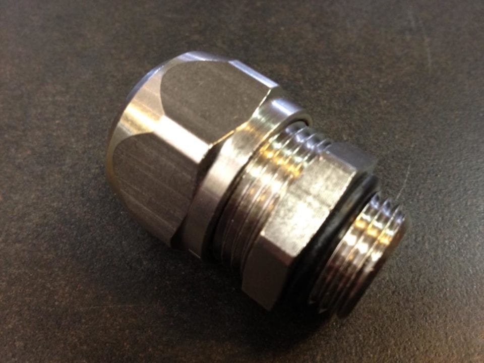 Knelkoppeling koper of cv-buis 13-15mm x 1/2"bu draad