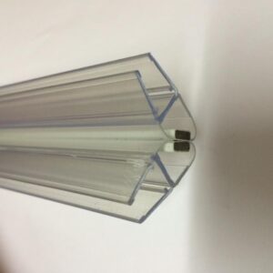 Welsan universeel magneet profiel set a 2 stuks verticaal 90 graden hoek / sluiting tbv 8mm glas