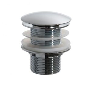 Welsan Click afvoerplug lange schacht 6,5cm 11/4" chroom