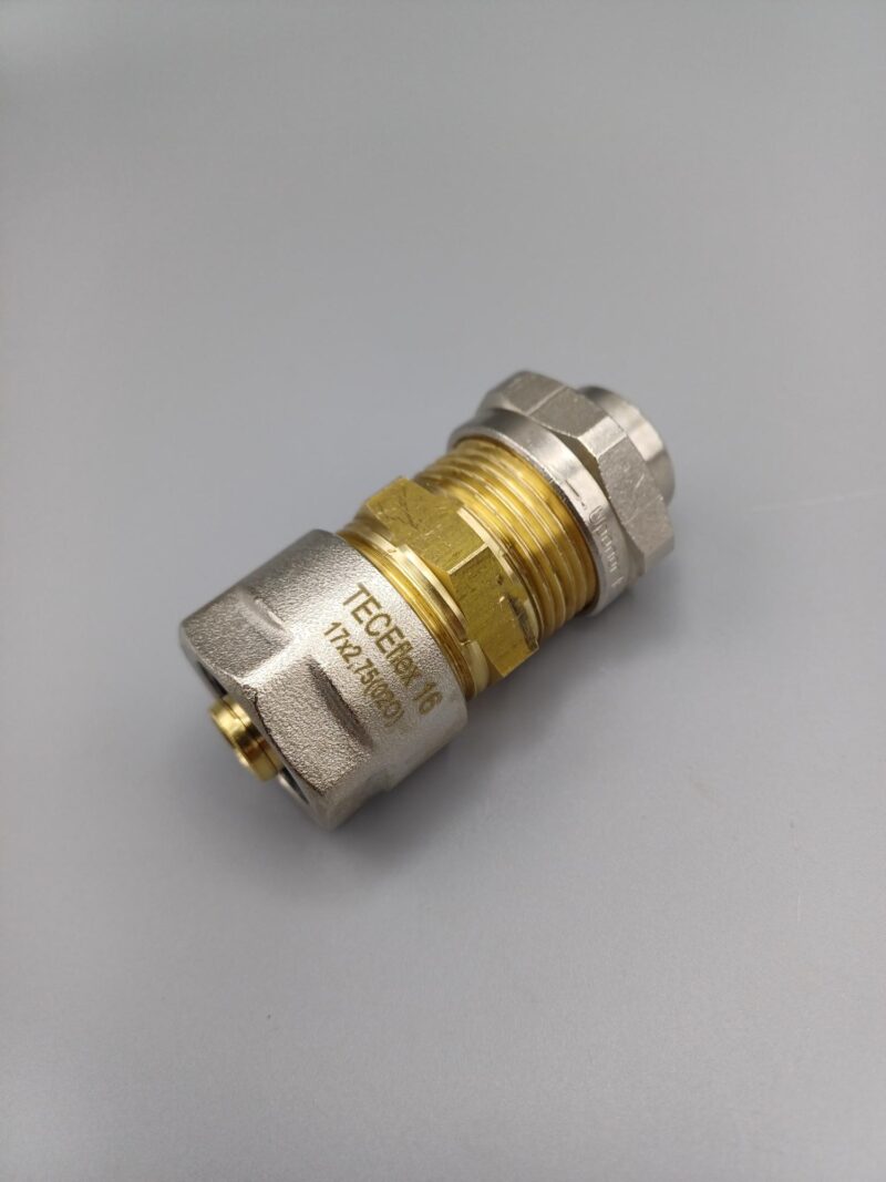 Tece / Wurth Stabilrohr 17x2,75mm wit meerlagenbuis sok / mof x 16x2mm uponor 3/4” euroconus verloop sok compleet