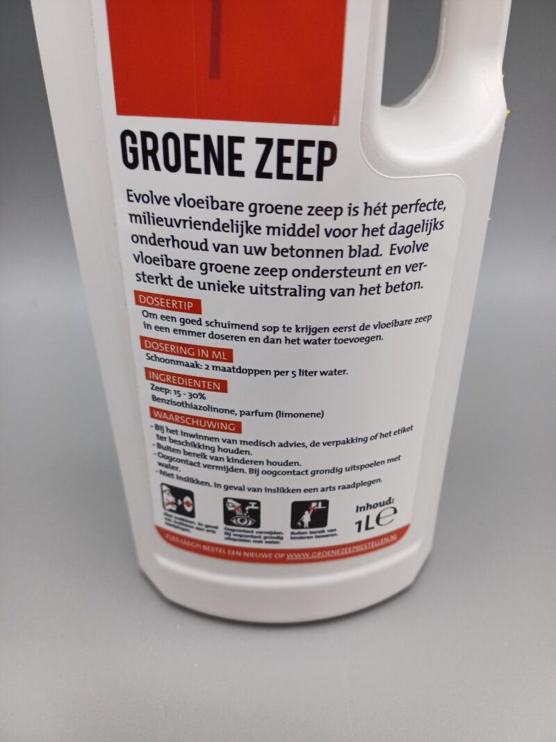 Evolve groene zeep 1L onderhoud voor echt beton - Afbeelding 2