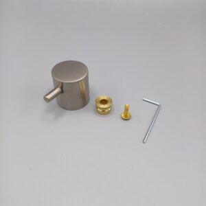 Hotbath SPOM154GN Laddy omstel / stopkraan knop los incl. stick, Geborsteld Nikkel