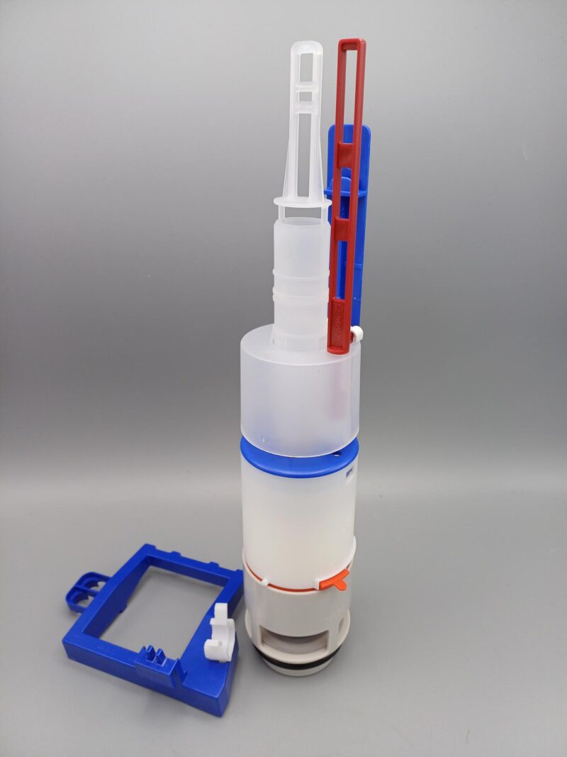 Sanit/Plieger ombouwset van single flush Neckar naar duospoel,incl.binnenwerk Drukplaat wit - Afbeelding 2