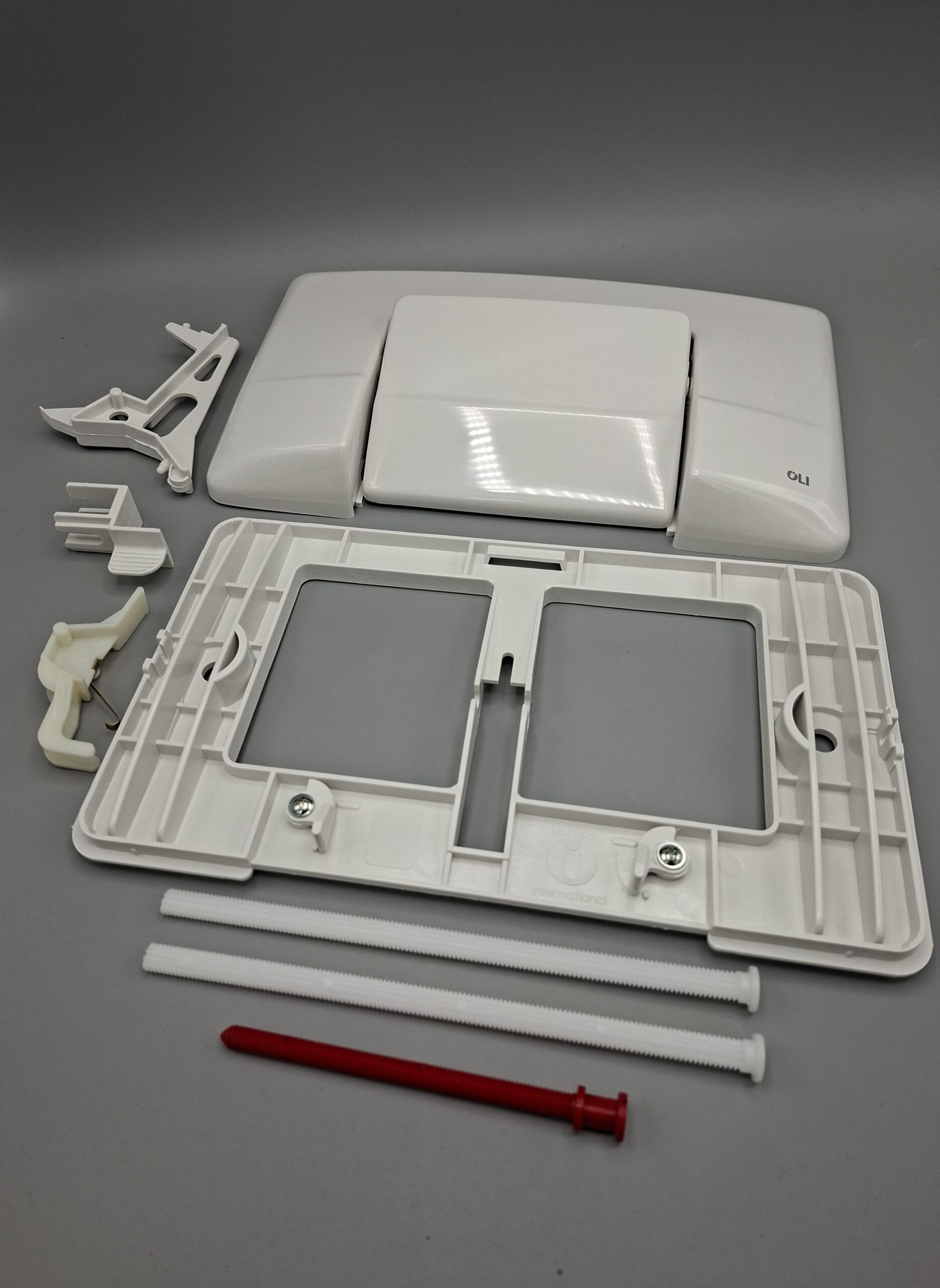 OLI - Oliver Diamante bedieningspaneel in de kleur wit – single flush