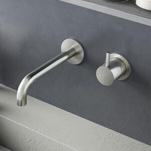 Hotbath Cobber 1-hendel inbouw wastafelkraan met geb. uitloop chroom CB005CR