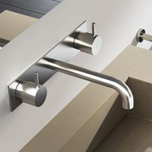Hotbath Cobber 2-greeps inbouw kraan met geb. uitloop chroom CB006TCR
