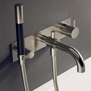 Hotbath Cobber inbouw bad mengkraan met doucheslang en handdouche chroom CB026CR