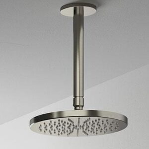 Hotbath Cobber plafondbuis met hoofddouche 200mm geborsteld nikkel M441CGN