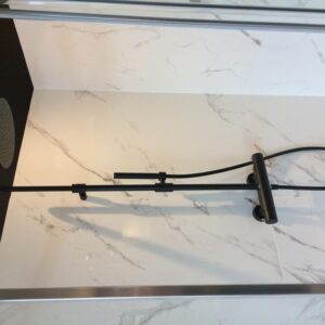 Hotbath Cobber complete douche opbouwset met opbouw thermostaat, hoofddouche en handdouche SDS9BL mat zwart
