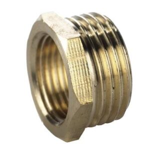 Messing verloopring 1"buitendraad x 3/4"binnendraad