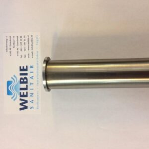 Rvs geborsteld sifonbuis, uitwendige buisdiameter 32mm, recht, met kraagstuk lengte en prijs op aanvraag