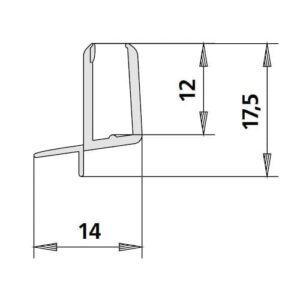 Kermi afdichting t.b.v. Ibiza 1/4 rond cabine universeel set a2 stuks 2534092