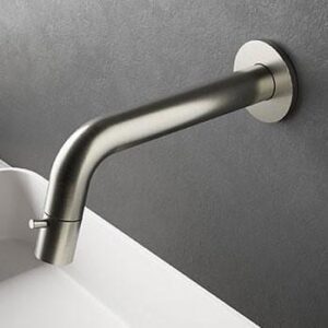 Hotbath Cobber fonteinkraan met gebogen uitloop  UW001BB Brushed Brass