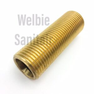 Messing draadeind 1/2" buitendraad 65mm lang