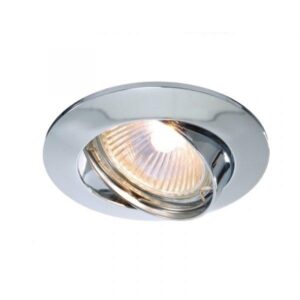 Welsan inbouwspot glanzend chroom kantelbaar tbv 50mm spot 75mm inbouwmaat