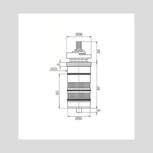 Huber thermostaat binnenwerk / cartridge / patroon / cartouche art. 24.02A 24.01 PL