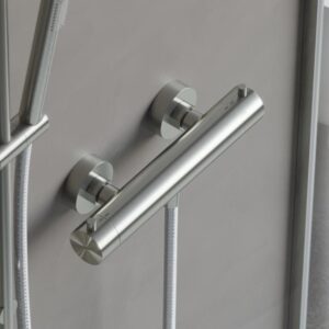Hotbath Archie thermostatische douchemengkraan RVS met 1/2" doucheslang onderaansluiting AR008