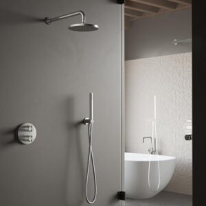 Hotbath Archie complete thermostatische douche inbouwset met 2-weg-stop-omstel RVS IBS30A