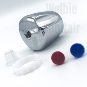 Kludi terralux knop / greep metaal warm of koud 754210500 / 754220500