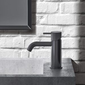 Hotbath Cobber X CX003BL wastafelkraan laag mat-zwart