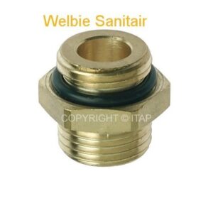 Multi-Fit draadnippel met O-ring 1/2" x 1/2" buitendraad -A2D-
