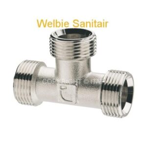 Multi-Fit t-stuk 1/2" 3x buitendraad -A2E-