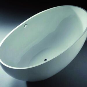 Welsan Mineral Stone vrijstaand ligbad 180x80cm wit glans
