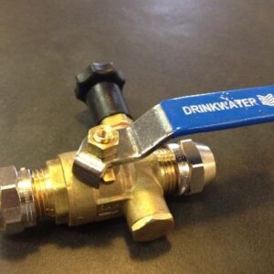 Uponor- Bonfix stopkraan knel met aftap voor 16mm Unipipe