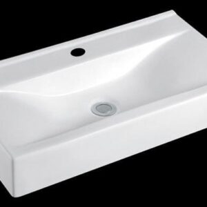 Welsan Compacta keramische wastafel  59,5 x 32,5 x 11 cm wit