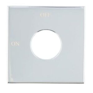 Hotbath SPOM75 CR Laddy rozet stopkraan vierkant 60 mm, chroom