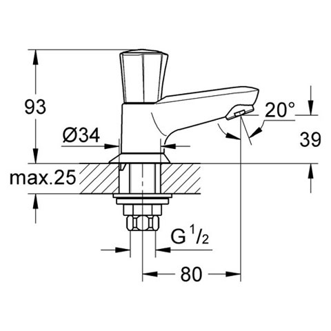 cassette Verhandeling Simuleren Grohe Costa-L fonteinkraan laag chroom 20404001 – Welbie Groesbeek